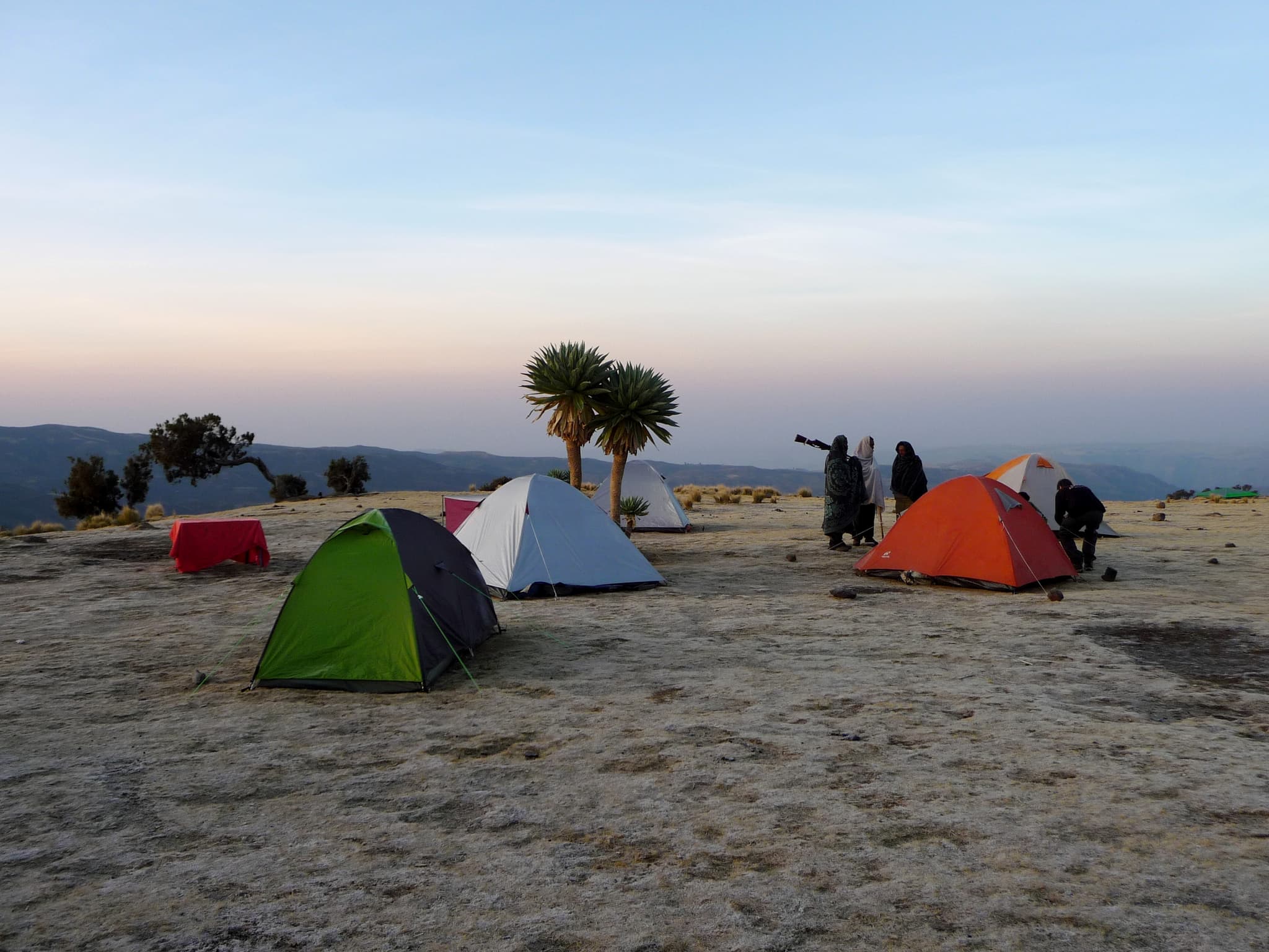 Tents at Geech camp in the Simien highlands